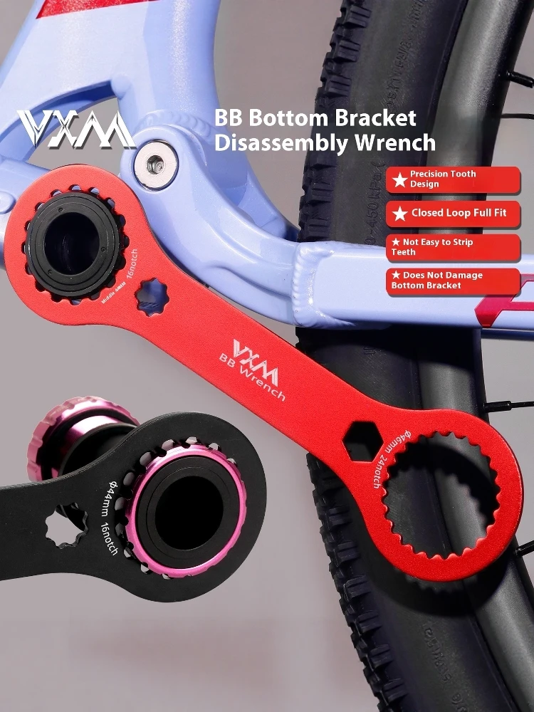 AliExpress NONE Aluminum Alloy Center Axle Wrench DUB/BB44 46 49 BB Hollow Tooth Disc Disassembly Tool for Bicycles