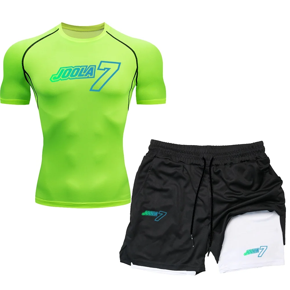 NEW JOOLA 7 Print Quick Dry Table Tennis Suit Breathable Sportswear 2PCS T-shirt + Shorts