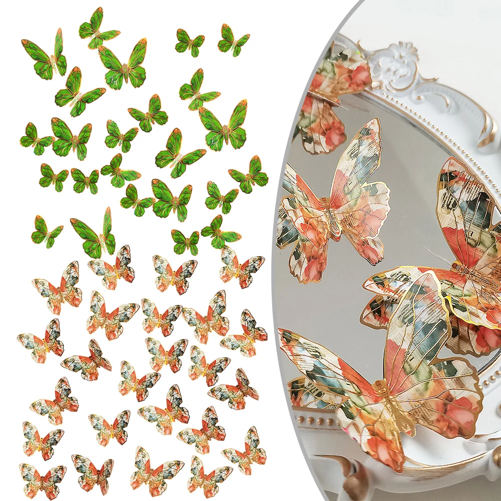 ملصقات حائط على شكل فراشة ثلاثية الأبعاد لتزيين غرفة الأطفال كصور تظهر ملصقات حائط على شكل فراشة ثلاثية الأبعاد تصاميم فريدة من نوعها