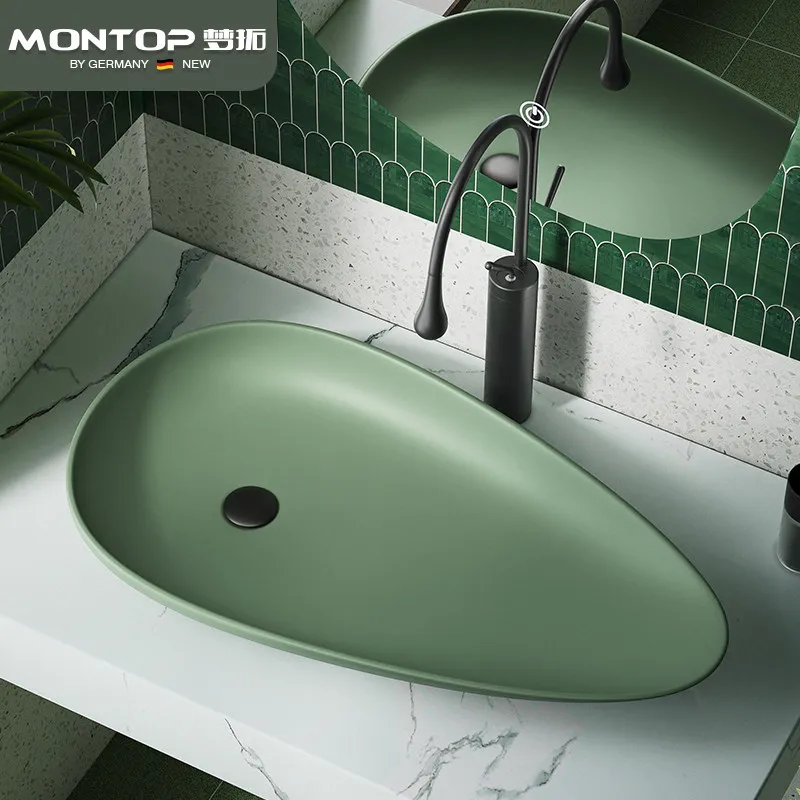 LMM household bathroom washbasin balcony washing machine art creative basin