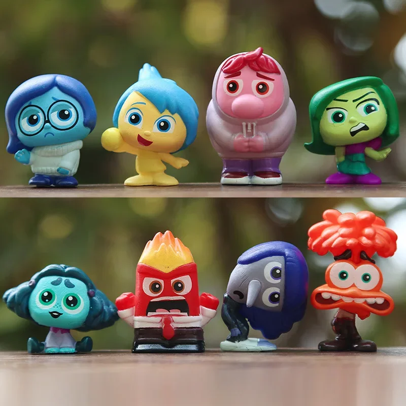 

9pcs/Set Inside Out 2 Action Figure Toy Cartoon Movie Joy Anxiety Anger Sadness Disgust Fear Model Doll Figurines Kids Gift