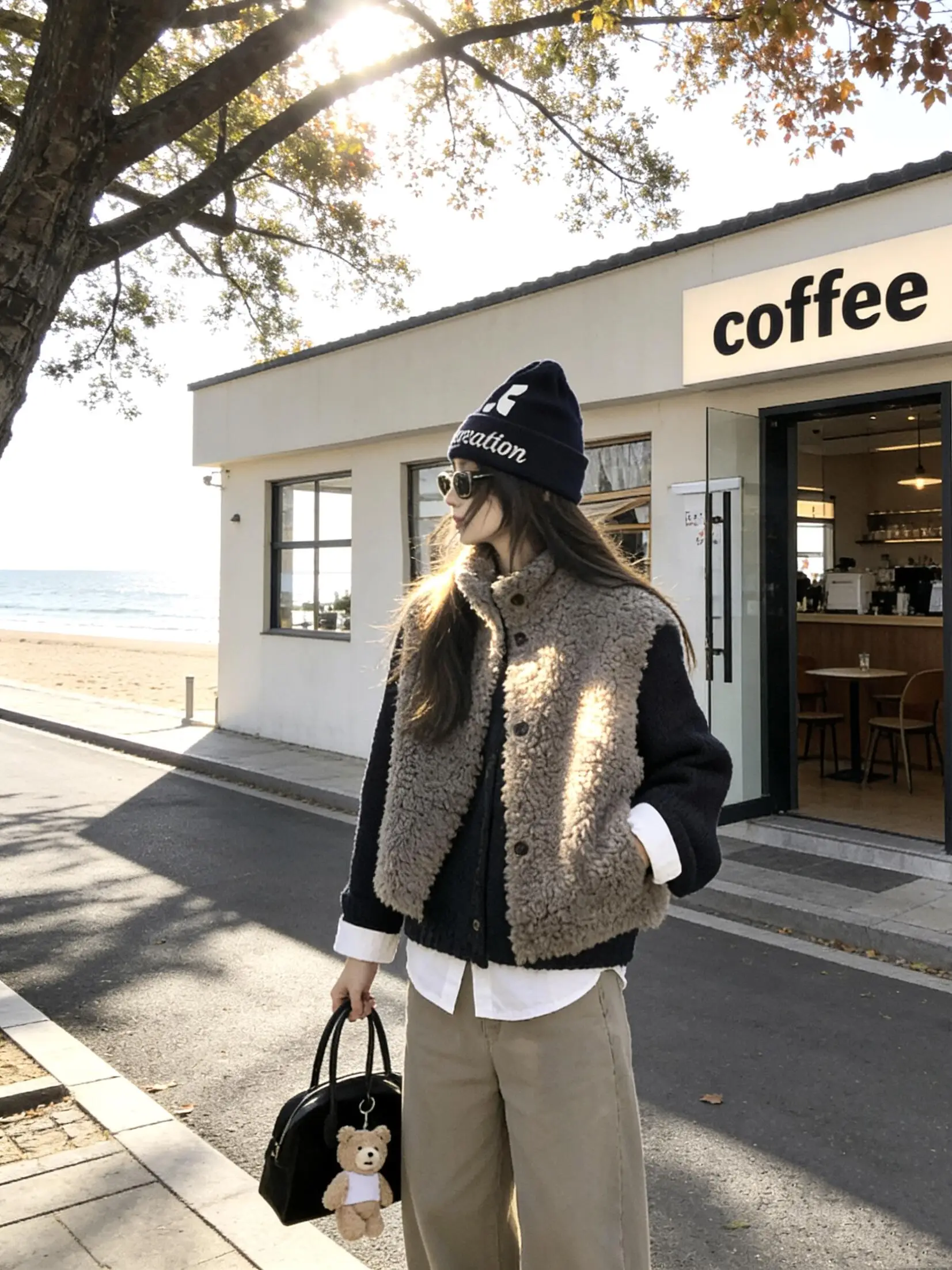 

Корейский жилет из меха ягненка с воротником в стиле ретро, женский осенне-зимний топ Thiened ort Svel Jaet, верхняя одежда, многослойный топ