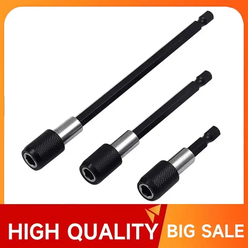 3PC Hexagonal Quick Release Self-locking Extension Rod Electric Drill Driver Quick Transfer Rod Screwdriver Extension Rod Tool #2