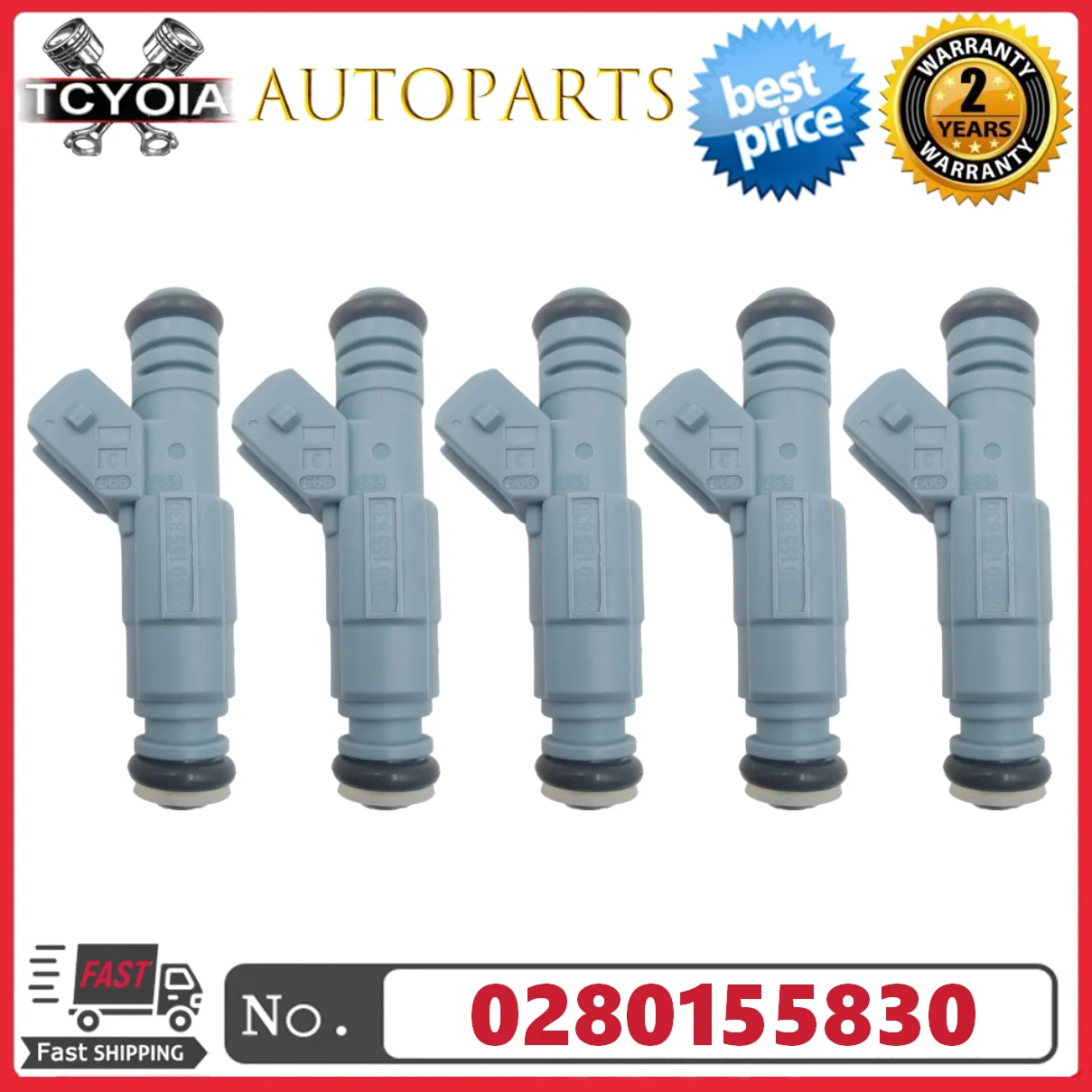 

5 шт./лот 0280155830 9186060 420874520 Топливная форсунка для 1997-2010 VOLVO C70 S60 S70 S80 V70 2.3L L5