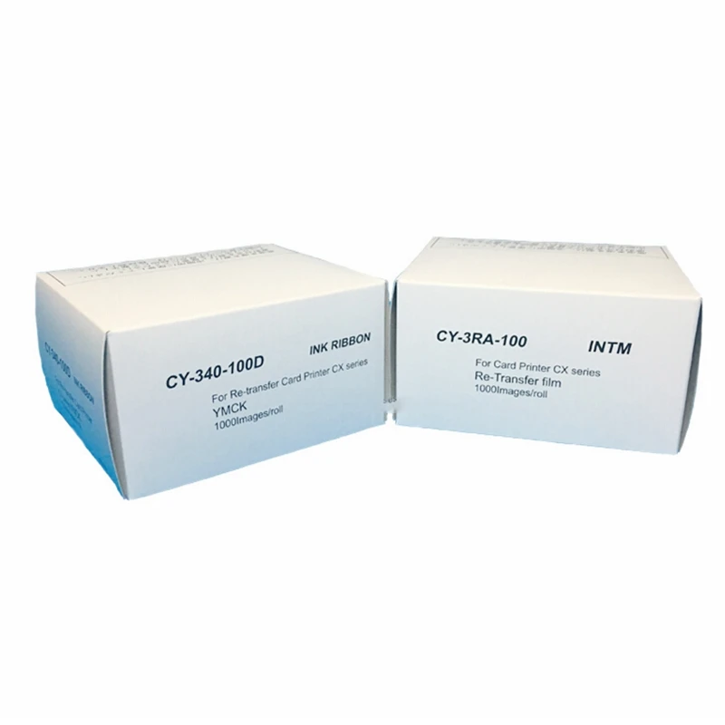 Original card printer CY-340-100D YMCK ribbon and CY-3RA-100 retransfer film New in stock