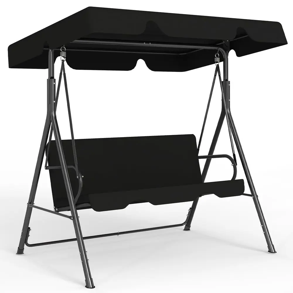 

Садовые качели-глайдер с регулируемым навесом, уличные качели-глайдер с прочной подставкой для 3 взрослых, идеально подходят для террасы