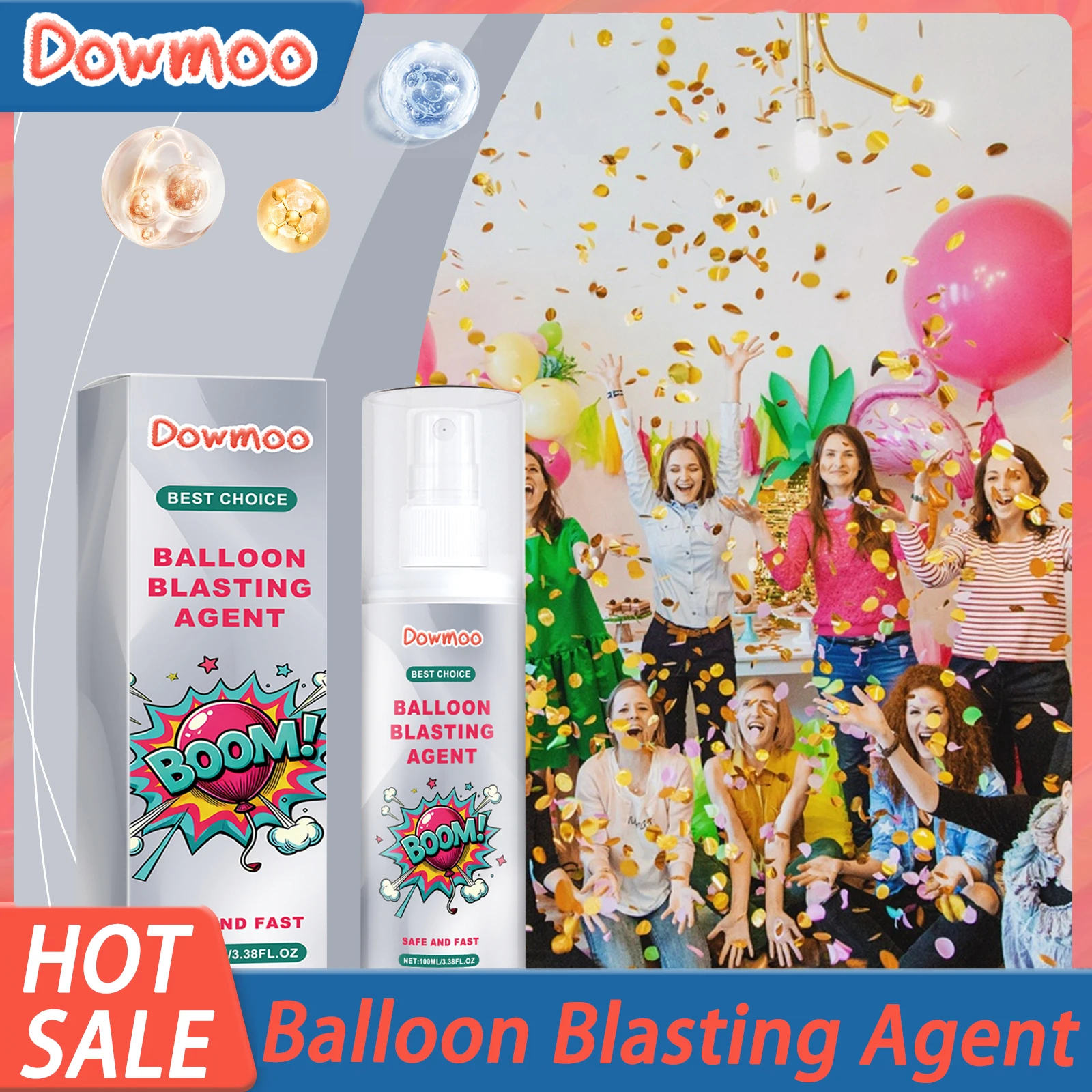 

DOWMOO Balloon Blasting Agent Instantly Detonating Balloon Create Celebration Climax Safe Environmentally Balloon Blasting Agent