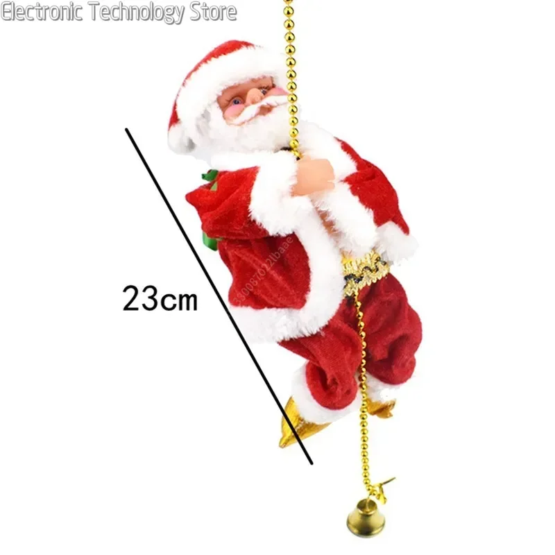 Climbing Beads Santa Claus Music Electric Doll Rope Christmas Gifts Ornaments Cross border wholesale fashion hotsale funny adult