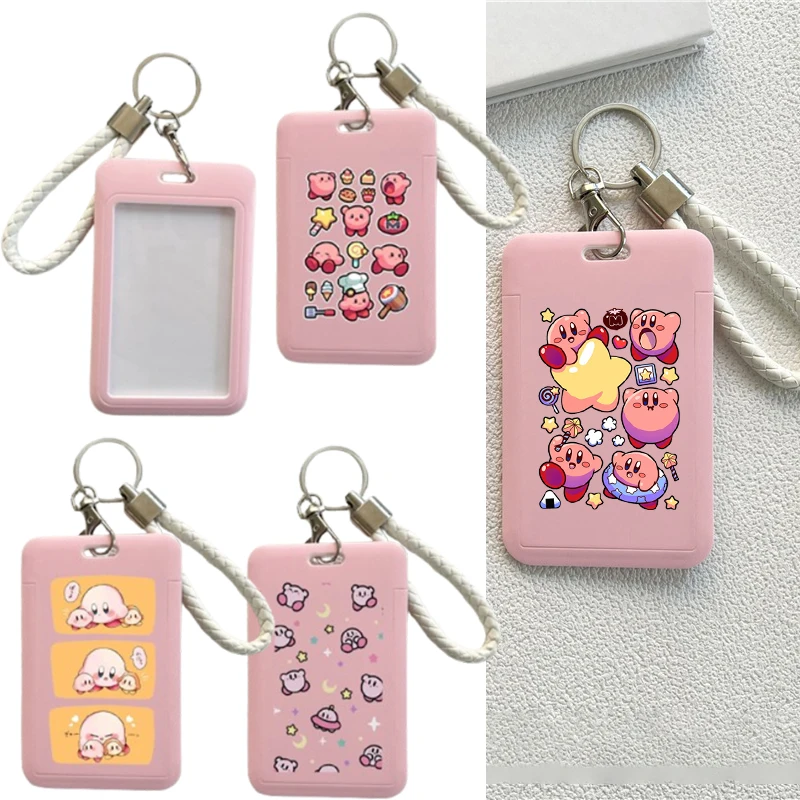 كيربي معرف شارة حامل أنيمي اسهم قلادة لبطاقة الهوية حامل بطاقة الطالب الكرتون غطاء بطاقة الائتمان حاملي الهوية البنك شارة #1