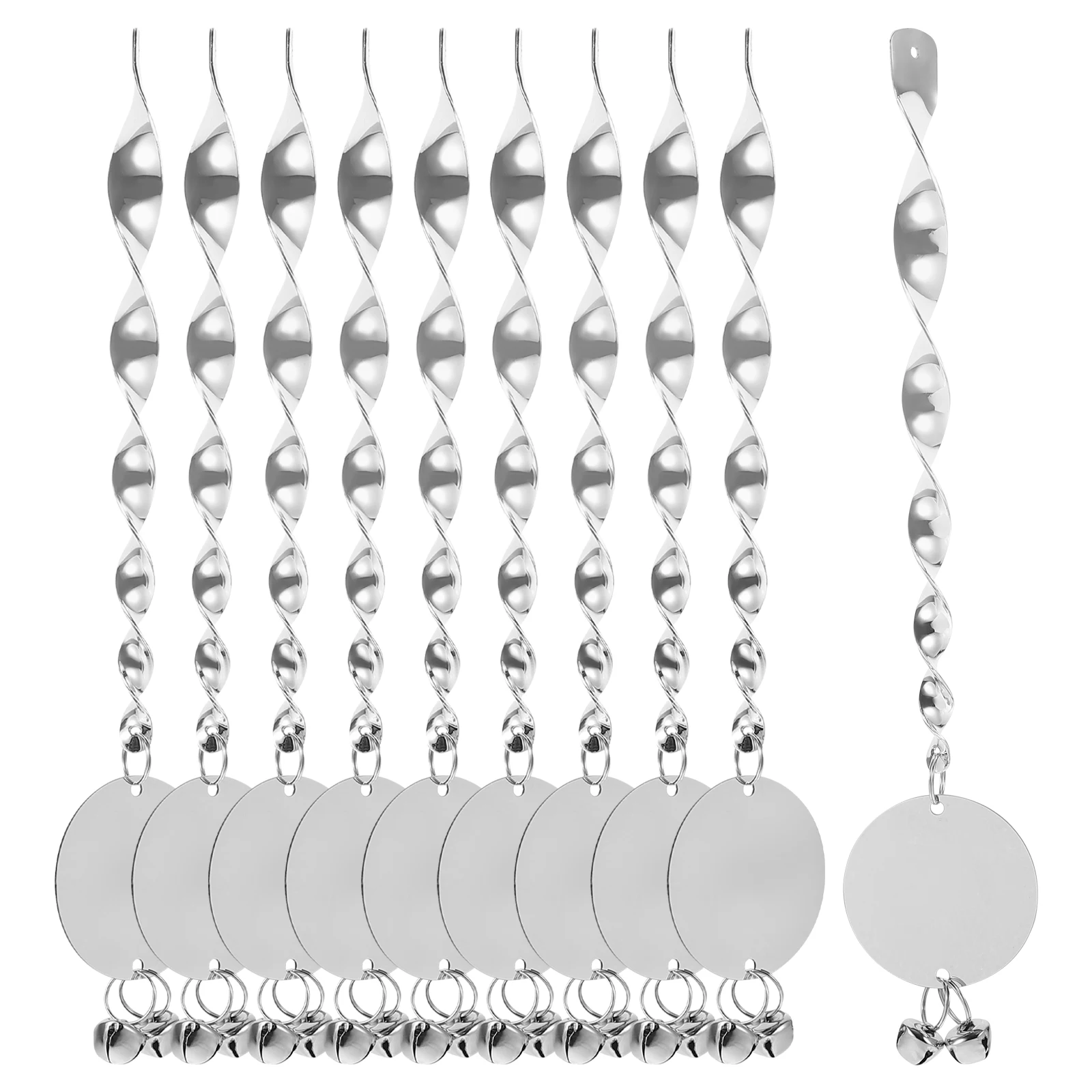 

1 set 10 Pack Repellent Devices Double Sided Anti Bird Tools Birds Spiral Rods Reflective Scare Sticks Protection
