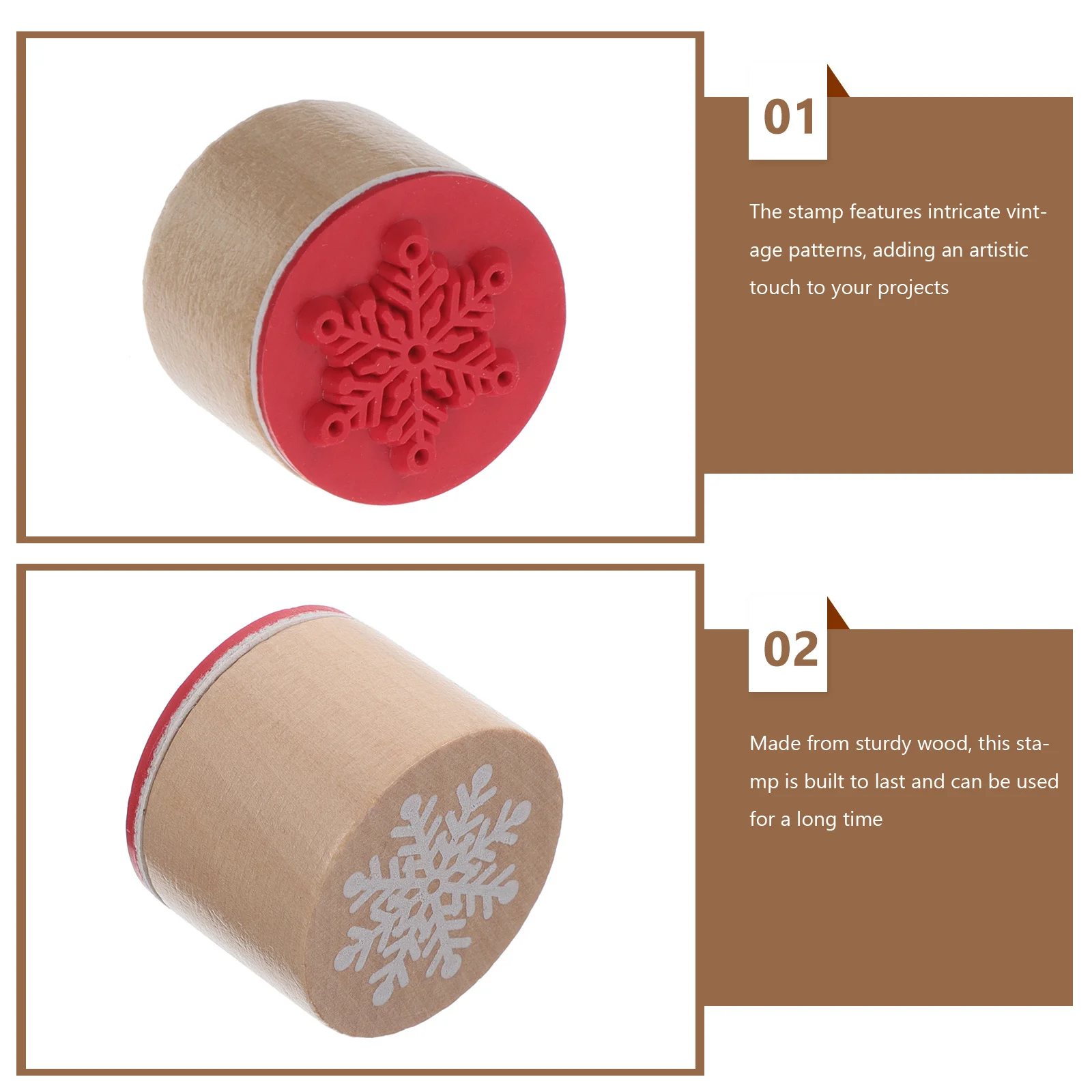 6 Stuks Ronde Houten Scrapbooking DIY Craft Kaarten Houten Afdrukken Blokken Langdurig Materiaal 3x3x2.2cm