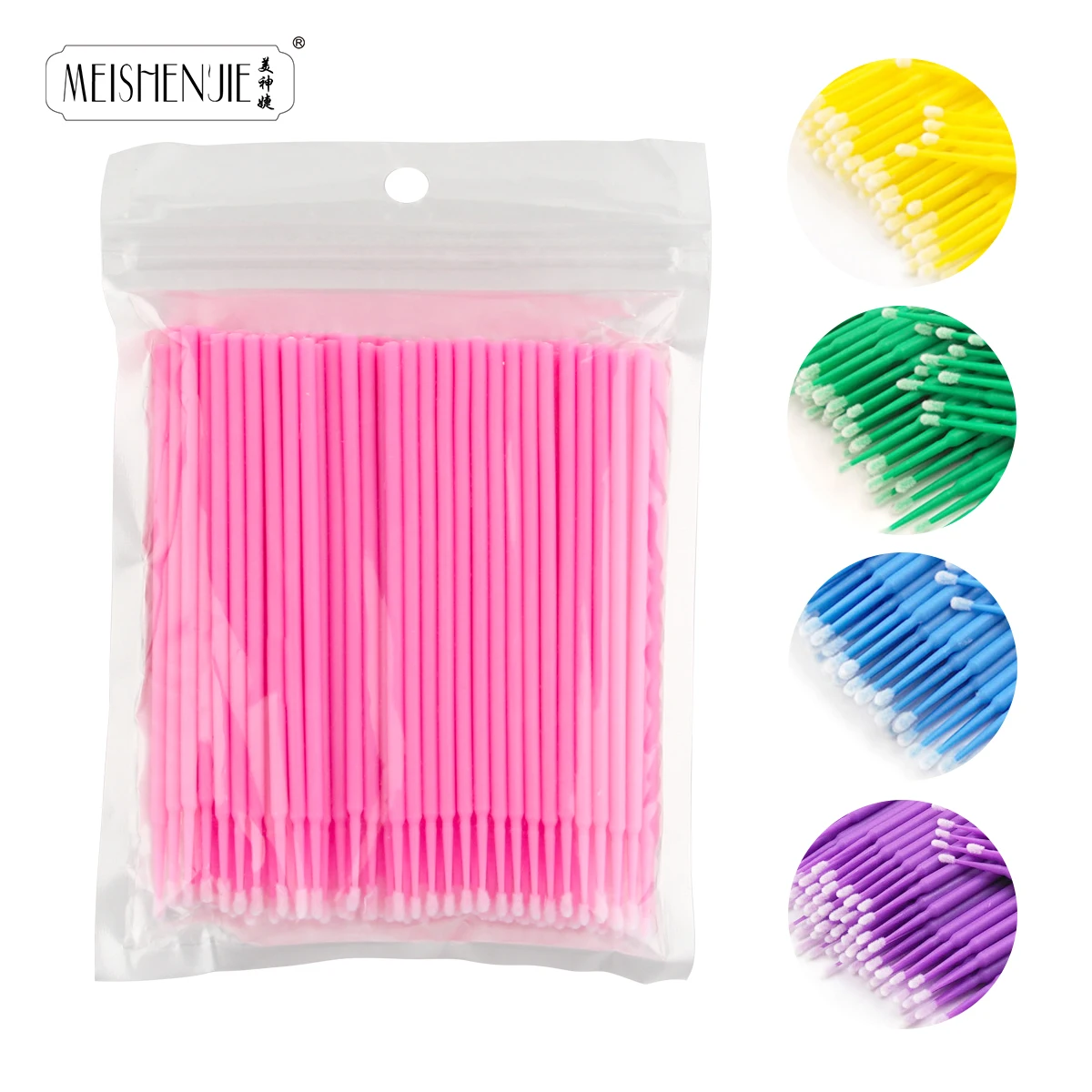 50/100Pcs Micro Brushes Cotton Swab Eyelash Brushes Lipbrushes Applicator Individual Eyelashes Removing Makeup Tools