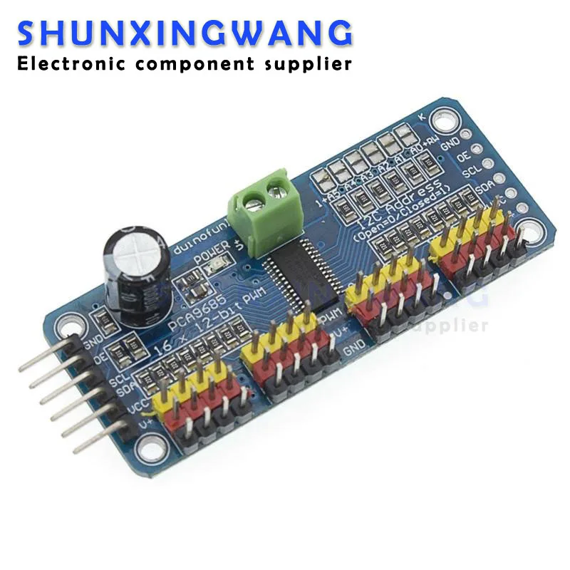 16 Channel 12-bit PWM/Servo Driver-I2C interface PCA9685 module Raspberry pi shield module servo shield
