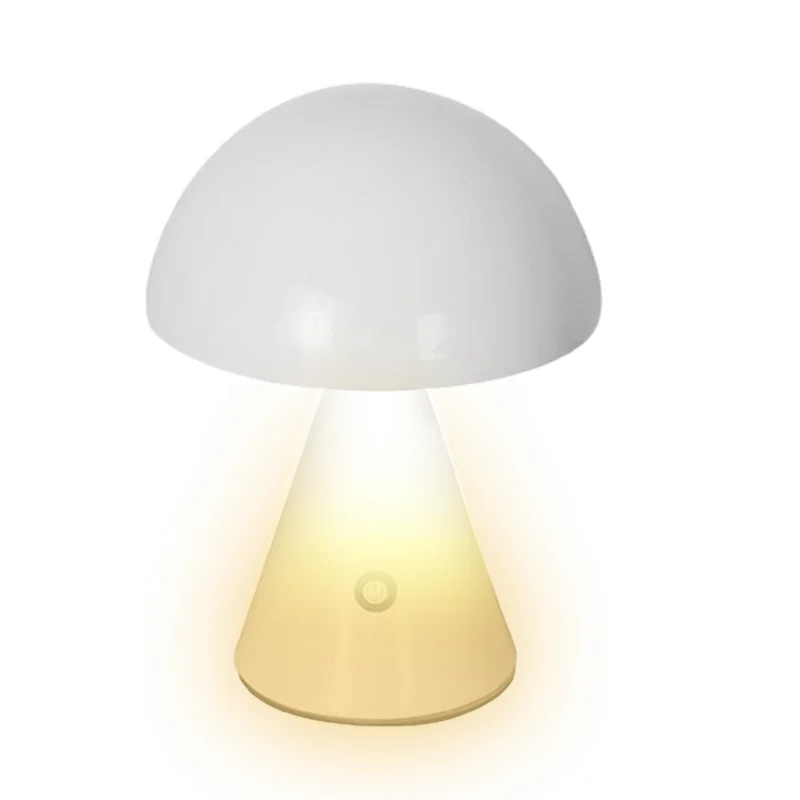 

Mushroom Desk Lamp Tabletop Touch Nightlight 3-Colors Dimmable Cordless Lamp Touch Control Ambient Lamp For Bathroom Hotel