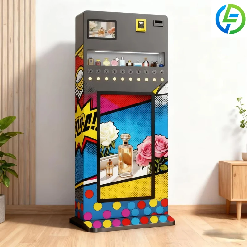 

Customized Smart Fragrance Vending Machine 43-inch ADs Screen Coin Operated Commercial Smell Test Convenience Spraying Perfume