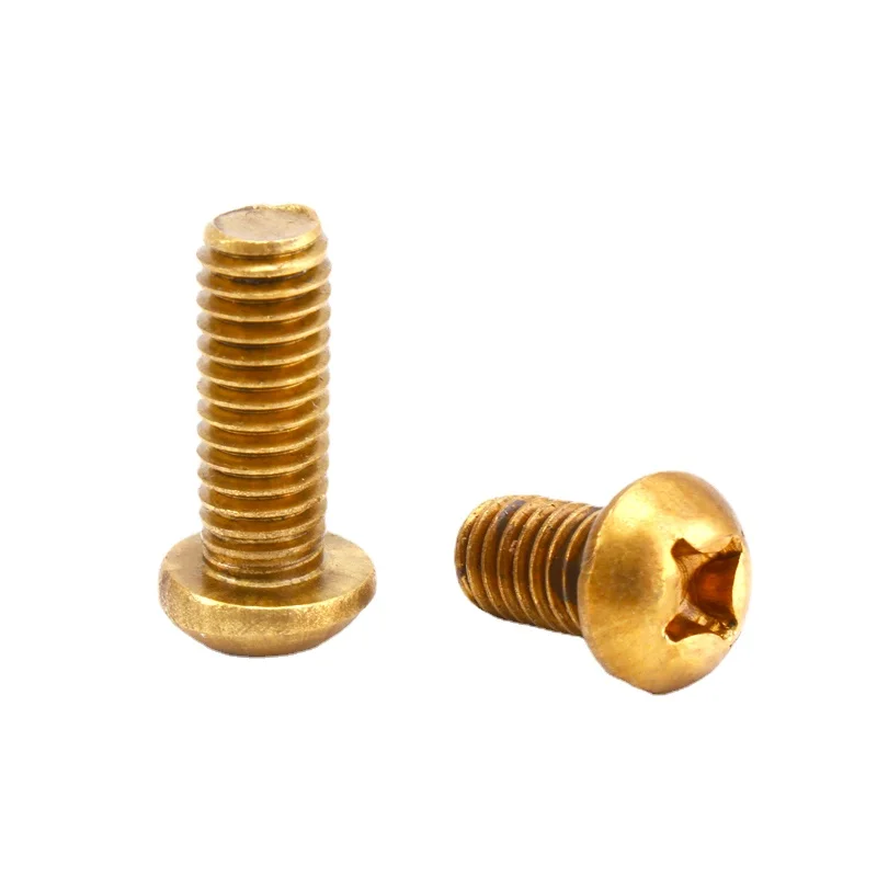 Copper round machine copper round head cross machine tooth screw brass pan head screw pure copper screwM5M6