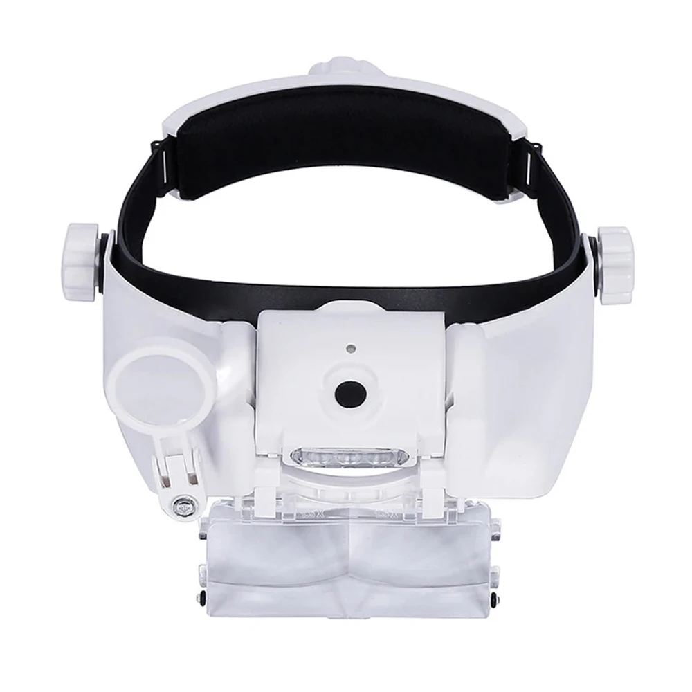 USB Rechargeable Glasses Loupe Watchmaker Repair Glasses Magnifier LED Headband Magnifying Glass 1.5x 2x 2.5x 3x 3.5x 8x