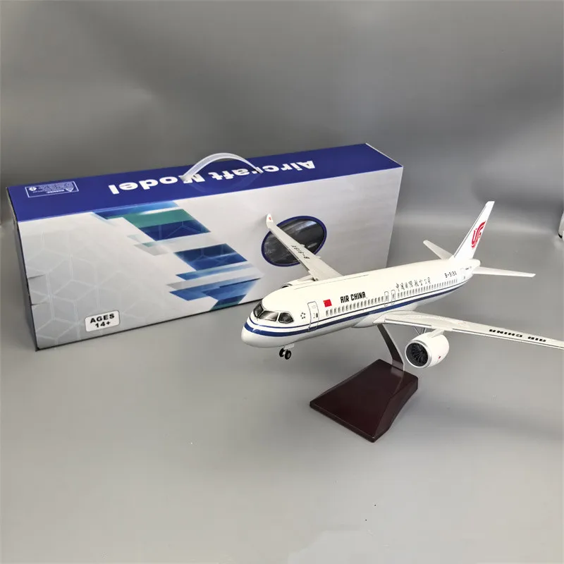 

Diecast Model Air China C919 Airways Civil Aviation Resin Openable Cabin Door Airplane With Light Airline Collection Display