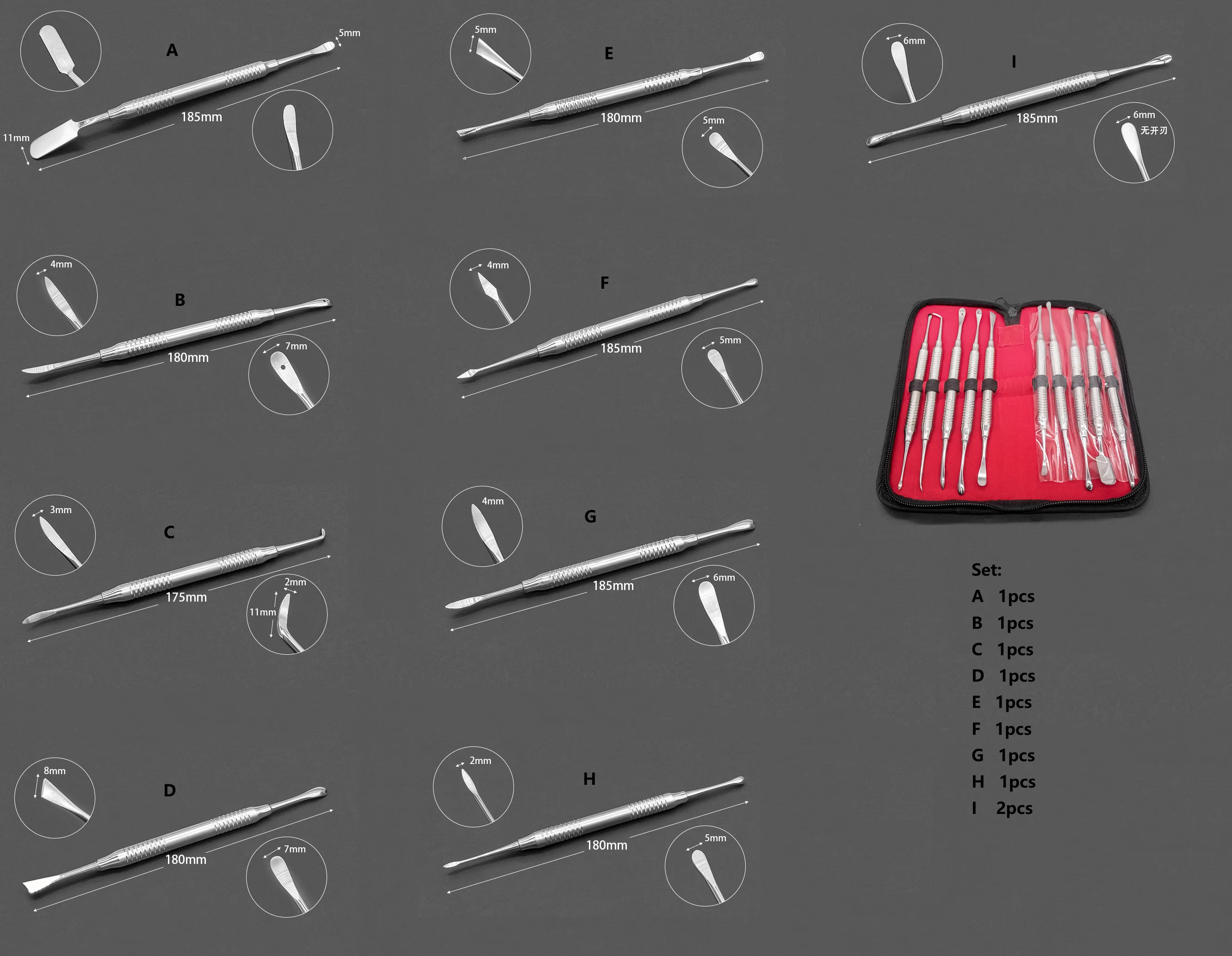 Lab Stainless Steel Instrument Tool Freer Molt Tool Lab Periosteal Elevator Tool