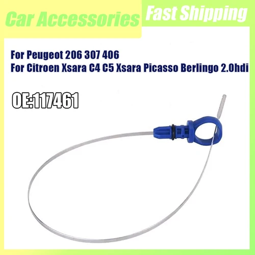 Imagen 2 del producto Varilla de nivel de aluminio para nivel de aceite de motor de coche, 1 ud. 117461 Para Peugeot 206 307 406 para CITROEN XSARA C4 C5 XSARA PICASSO BERLINGO 2.0HDI