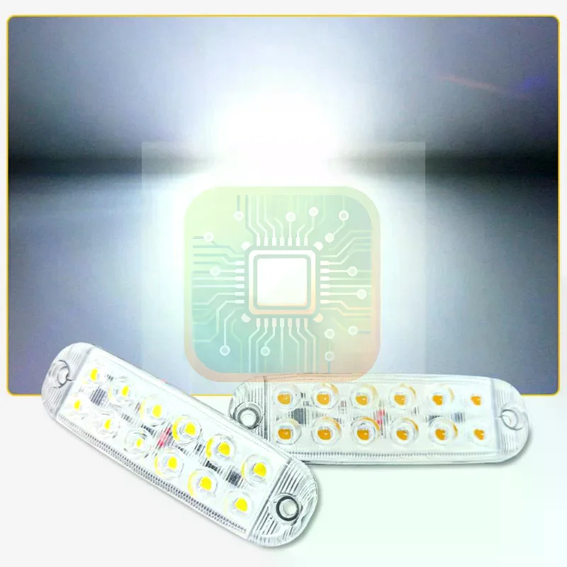 12 LED Clearance Lights LED Flashing Warning Light 12V-80V RVs Trailer Car Truck Signal Lamp Indicator Light Traffic Lights