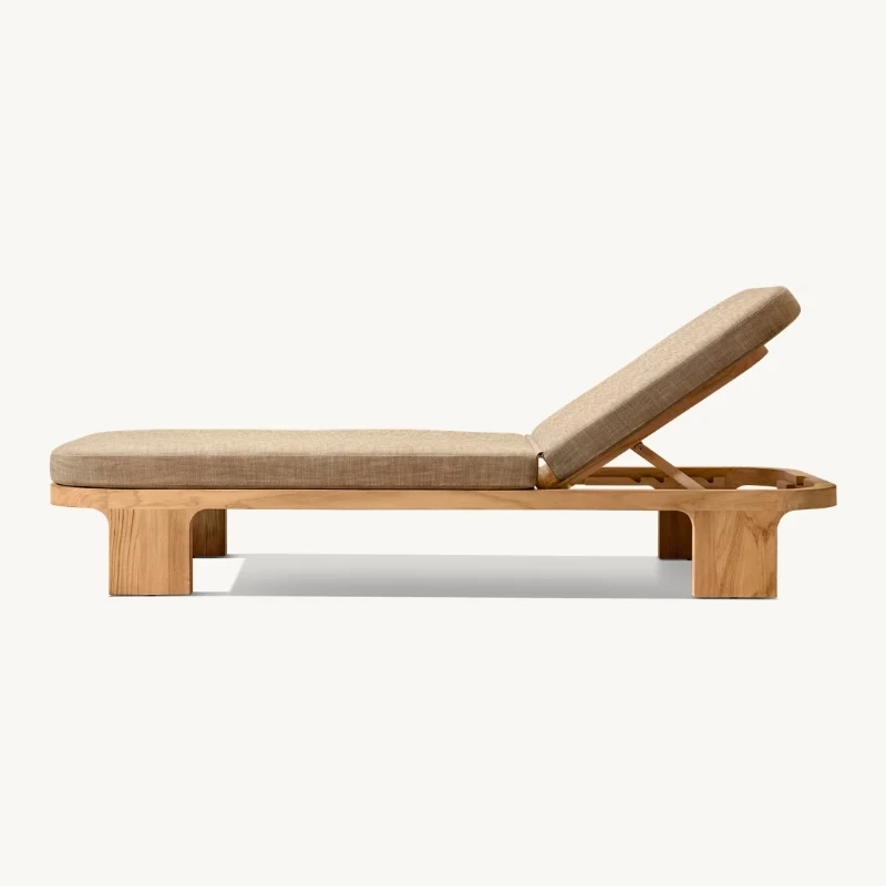 

Solid Teak Wood Outdoor Lounge Chair Designer Sofa Bed For Sunbathing For Courtyards Gardens Swimming Pools Beaches