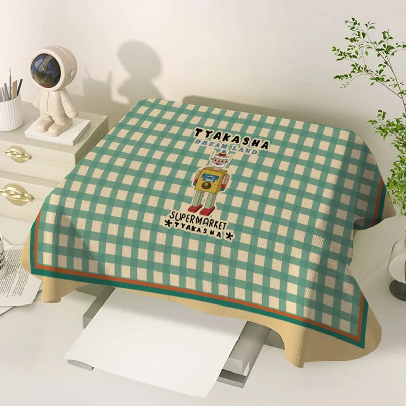 VIKAMA Cartoon Animal Print Short Plush Waterproof Dustproof Cover for Printer Copier