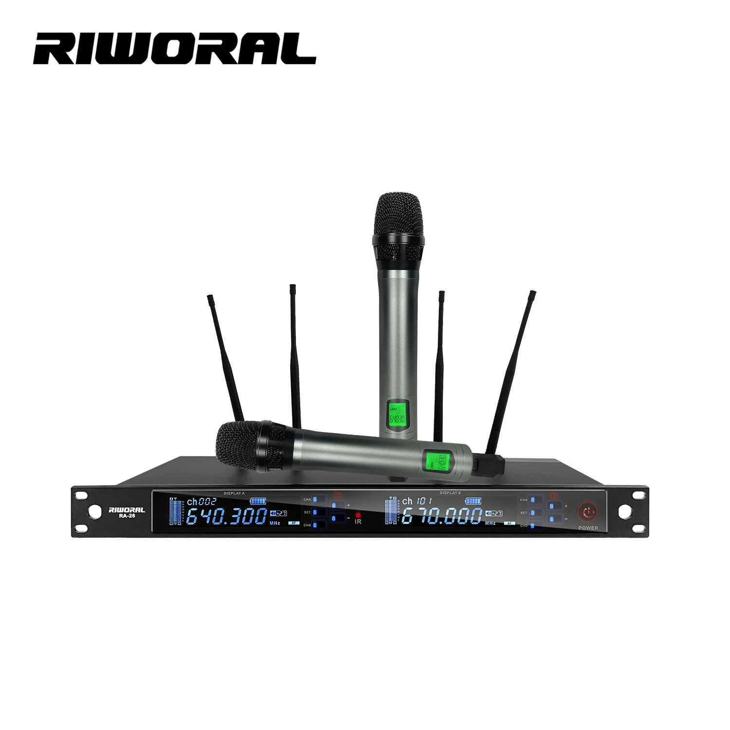 

RA-26 Professional High UHF Wireless Microphone System Handheld Wireless Mic for Church