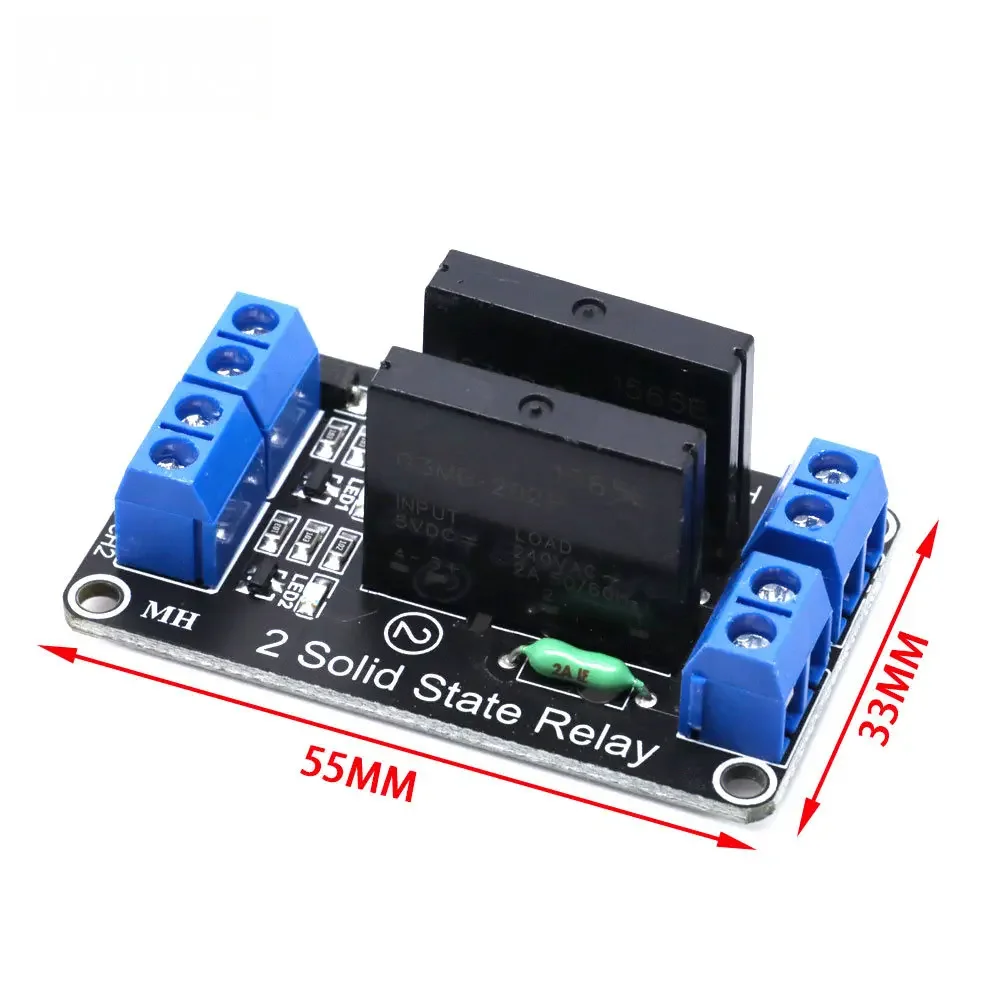 Relay Module Solid State High Level 5V 12V 24V DC 1 2 4 8 Channel SSR Solid State Relay Module For ARDUINO G3MB-202P SSR AVR DSP