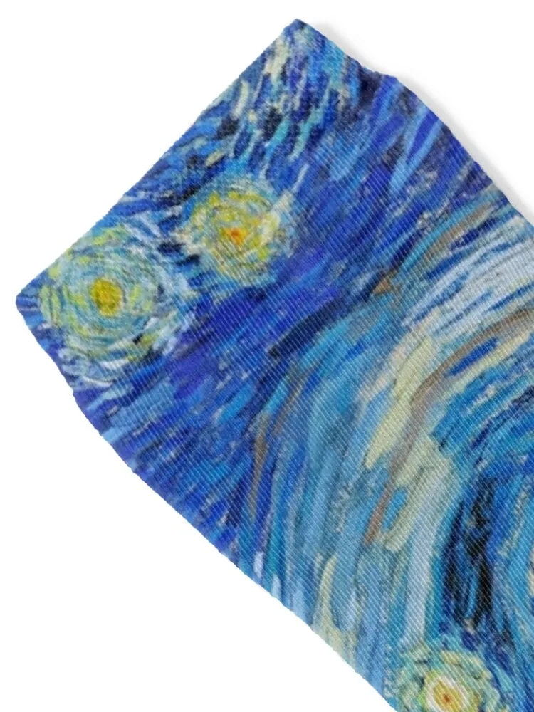 Sternenklarer Weihnachtsmann-Nacht – Weihnachtskunst, klassische Socken, Retro-Anti-Rutsch-Designer-Cartoon-Socken für Herren und Damen