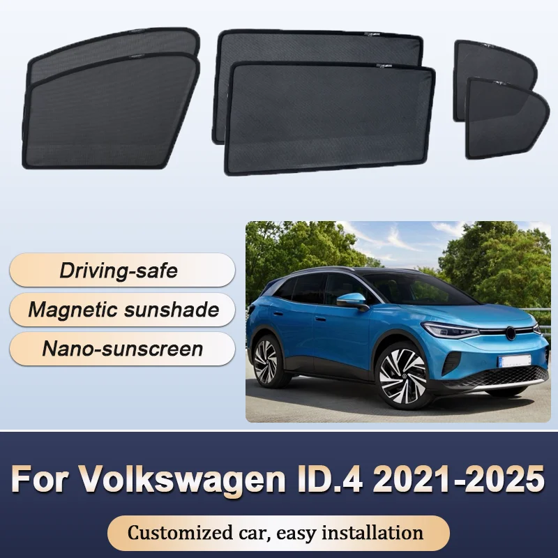 

Sun Shades For Volkswagen VW ID4 ID.4 2021 2022 2023-2025 Sunshades Magnetic Heat insulation Window Visor Car Accessories