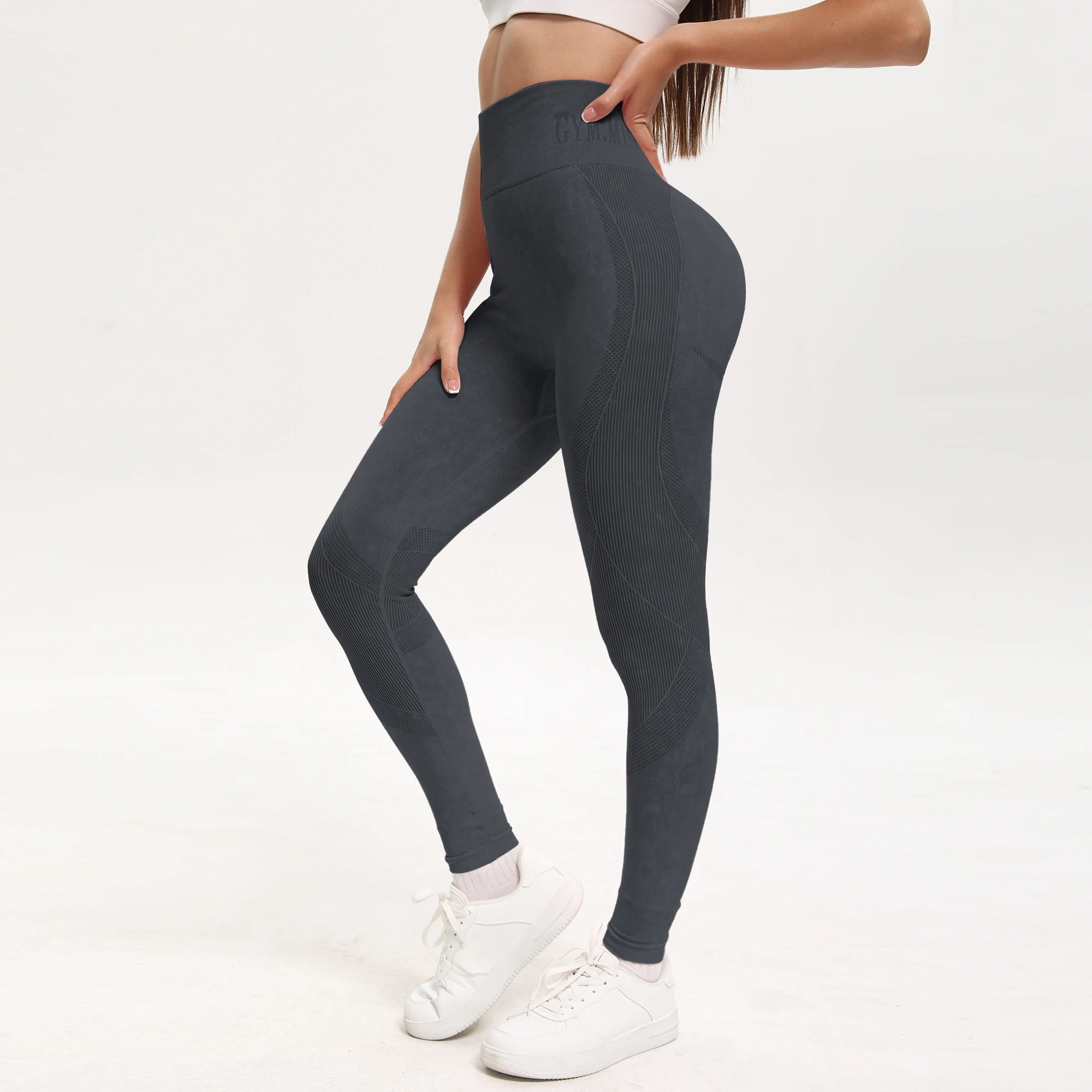 Mallas elásticas de realce de cadera para mujer, pantalones deportivos sin costuras de punto de cintura alta, pantalones deportivos para gimnasio, Yoga, pantalones de chándal para ejercicio en cuclillas al aire libre