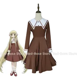 Chobits Chii 세일러 세트 유니폼, 원피스 의상, 애니메이션 맞춤 코스프레 의상