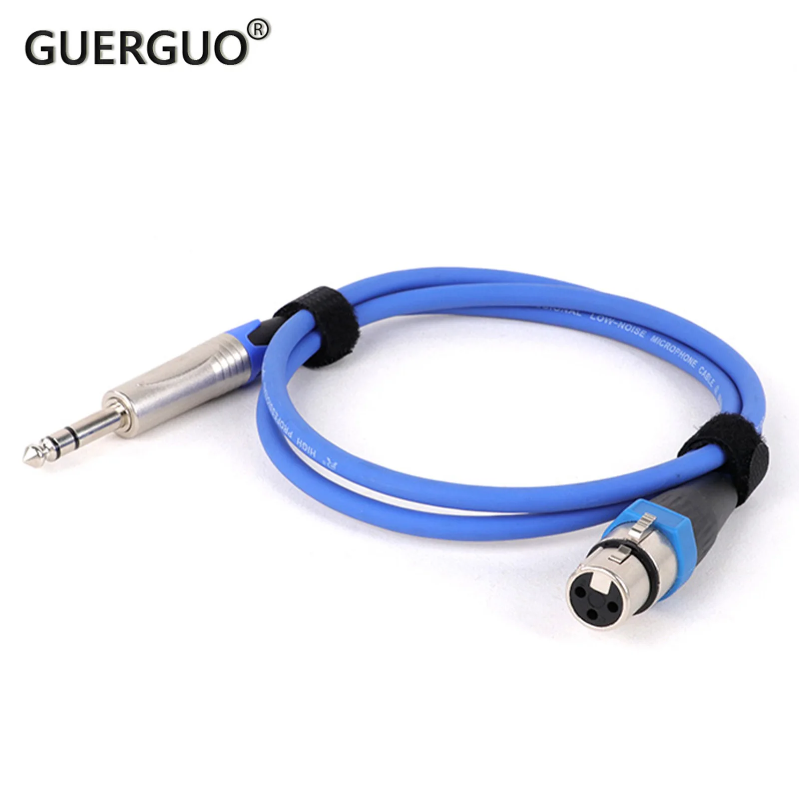 GuerGuo 0.3M-25M 6.35mm Stereo 1/4 Inch TRS Male Jack To 3Pin Female/Male XLR Colorful Cable Cord For Audio Sound Box Mixer