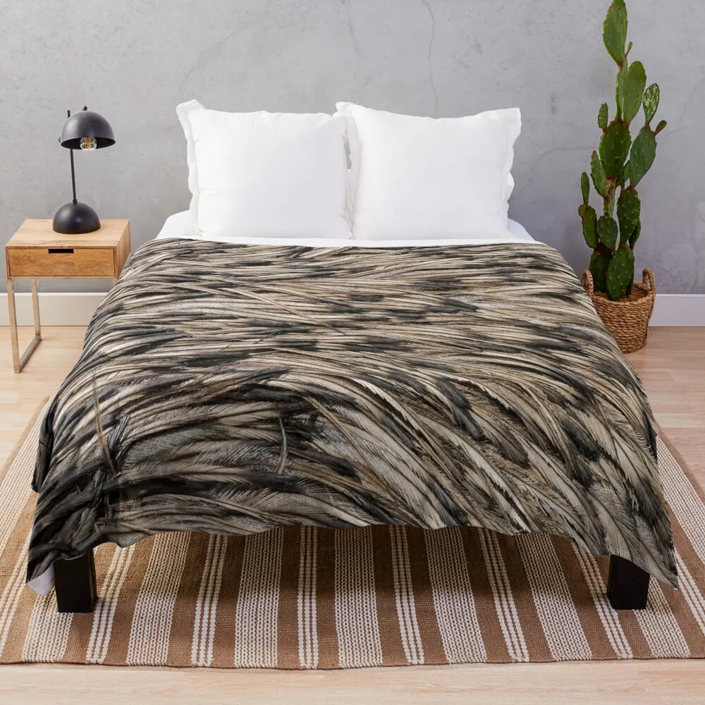 

Australian Emu feather|Bird Feathers|Australian Bird Throw Blanket Travel Giant Sofa Retros Plush Blankets