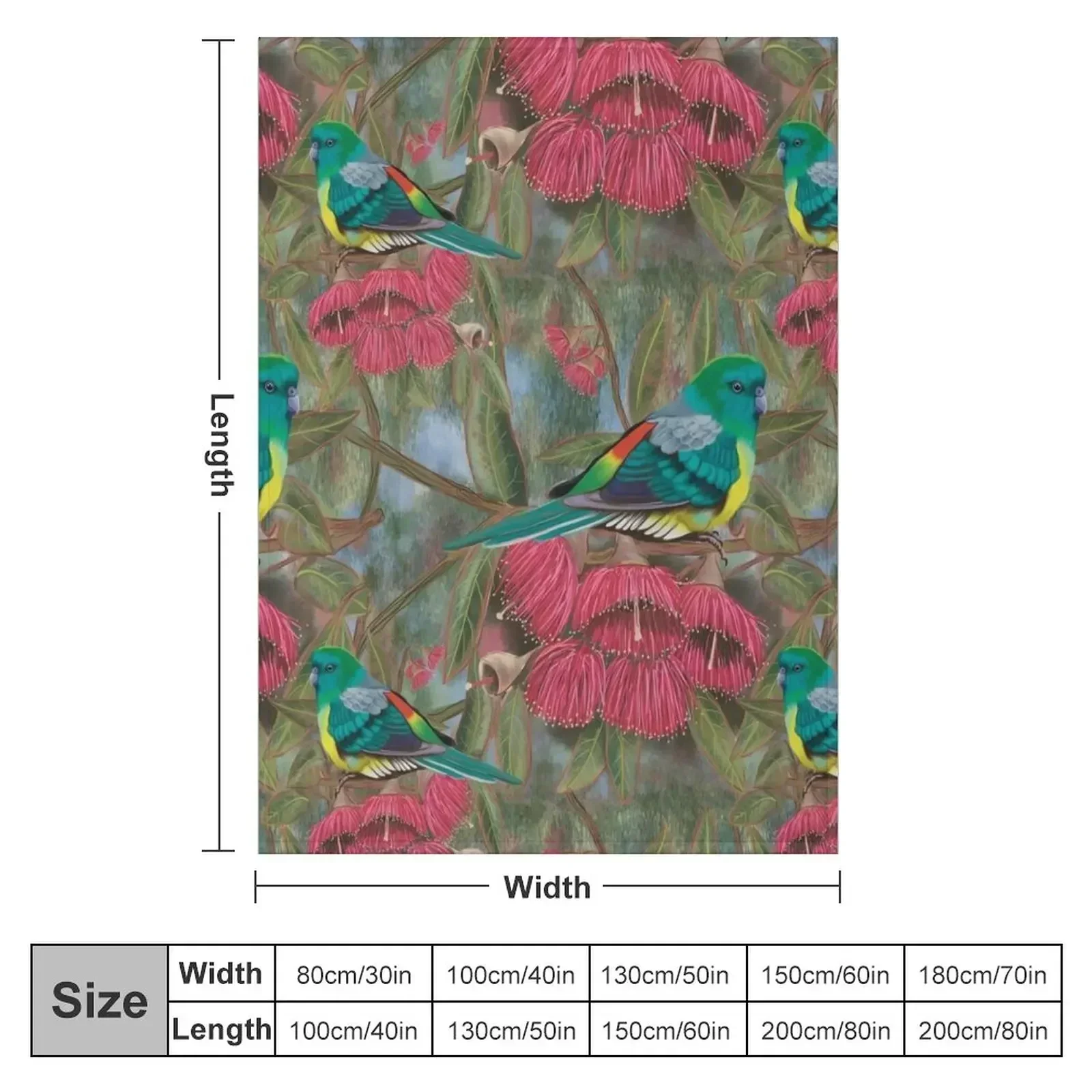 Red Rumped Parrot amongst the Gum Blossoms Throw Blanket Vintage Hairy Sofa Quilt Soft Big Blankets