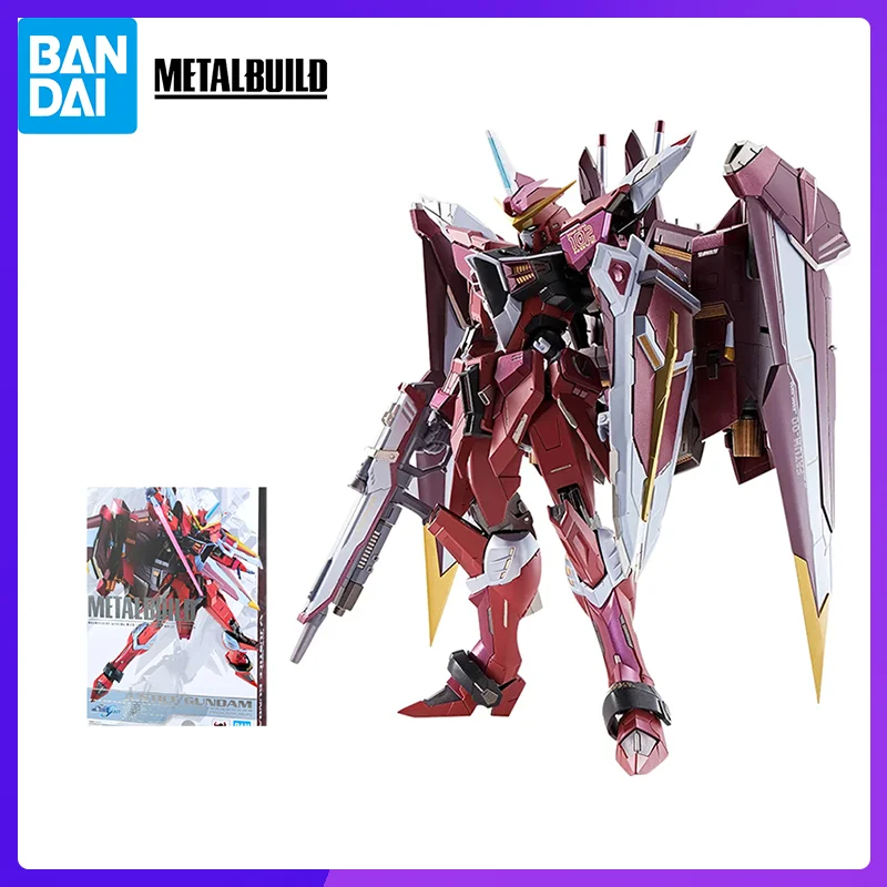 

In Stock Bandai METAL BUILD Gundam SEED ZGMF-X09A Justice Gundam Original Anime Figure Model Toys Boys Action Figures Collection