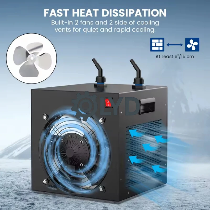 300-1000L Aquarium Water Chiller Ice Bath Cooling with Silent Compressor for Hydroponics