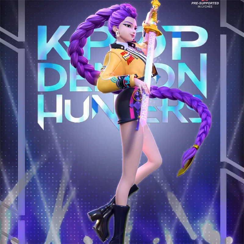 K-팝 데몬 헌터즈 22cm 액션 피규어 모델 애니메이션 캐릭터 귀여운 키트 데스크탑 창의성 장식품 트렌디 장난감 인형 소녀 선물