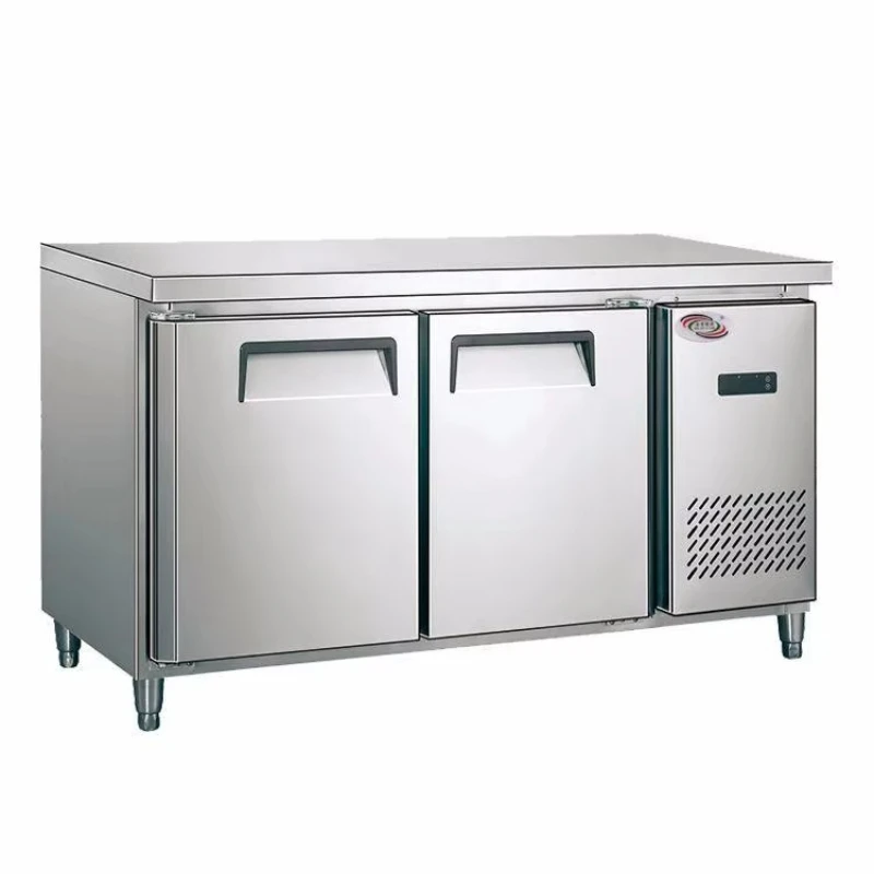 

Professional Worktable Commercial Stainless Steel Kitchen Workbench Coffee Good Quality Refrigerator Cold Table Freezer