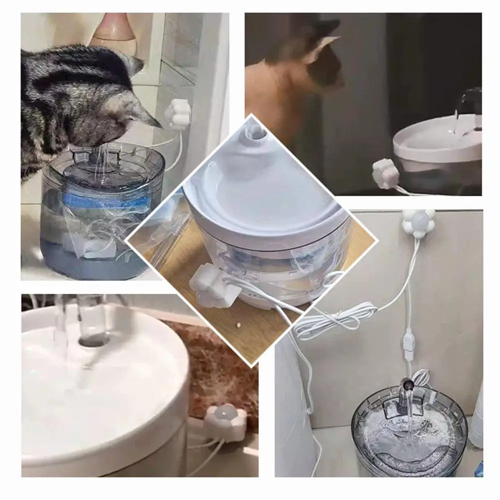 Infrared Sensor Smart Water Switch 180 Degree Sensing Cat Water Fountain Switch Auto Water Feeder Switch Pet Fountain Supplies