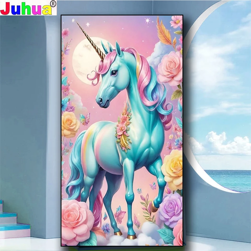 5D New Collection 2024 Mythology unicorn Diy Diamond Painting Cross Stitch Full Diamond Mosaic Embroidery Horse Home Decor