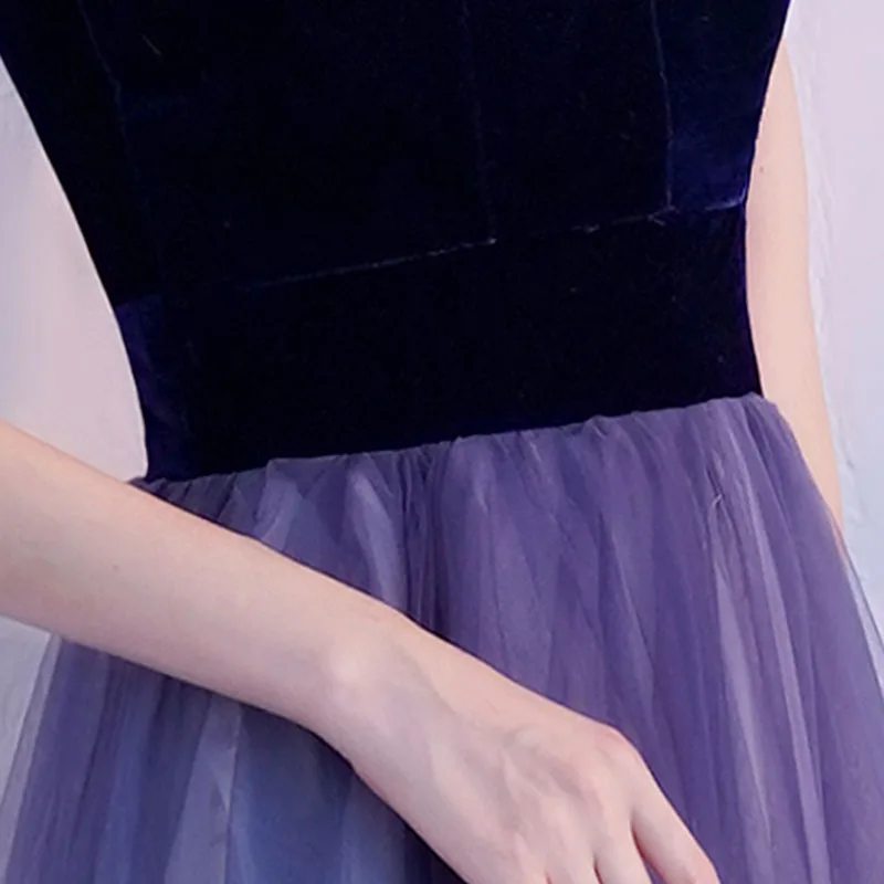 DongCMY 2024 Fashion New Banquet Long Fairy Dream Bridesmaid Dress Temperament Purple Aura Queen Evening Dress Female