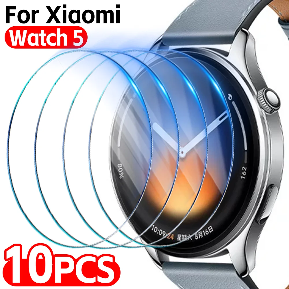 

10-1pcs Tempered Glass for Xiaomi Watch 5 Screen Protector HD Clear Anti-scratch Protective Film 9h Hardness Glass for Mi Watch5