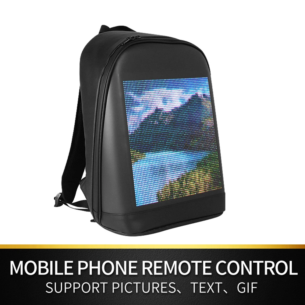 LED Screen Display Backpack Women Men Walking Billboard Smart Wireless Business Advertising Backpacks Travel Laptop School Bag
