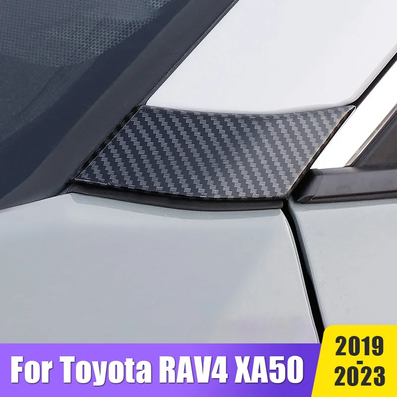 

Для Toyota RAV4 RAV 4 2019 2020 2021 2022 XA50 ABS автомобильное внешнее переднее лобовое стекло A-стойка молдинговая полоса крышка отделка Аксессуары