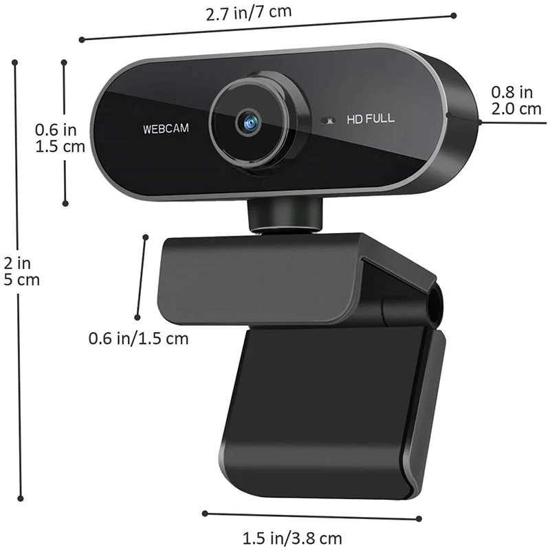 1080P Webcam with Microphone - HD Webcam for Computer, Laptop, PC- USB Camera for Video Calling Recording Conferencing