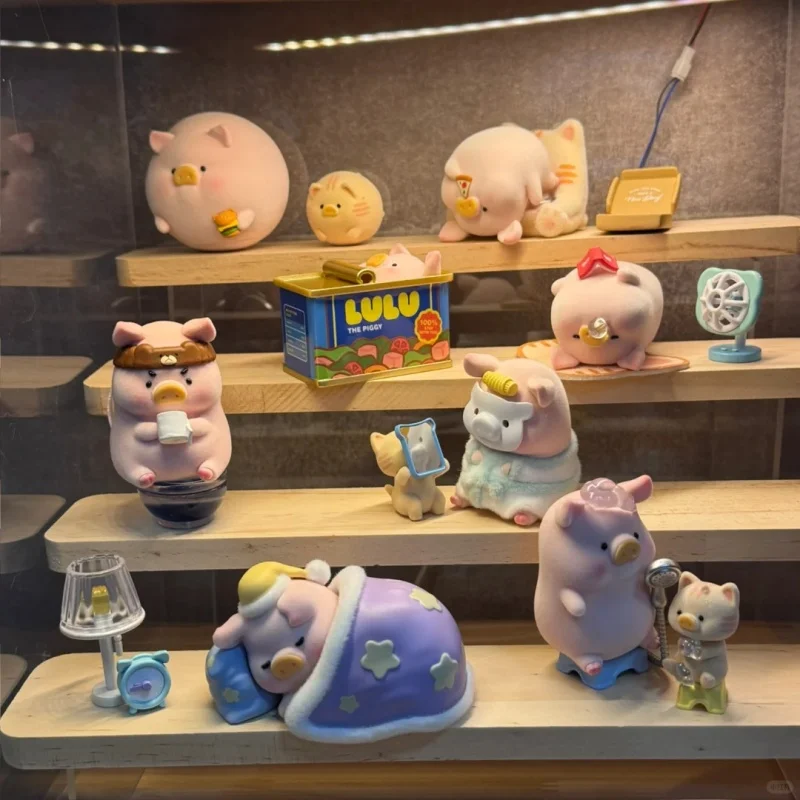 

Оригинальные фигурки Lulu The Pig Stay With You, игрушки с героями мультфильмов, милые рождественские подарки для девочек, загадочная коллекционная модель, новогодний подарок