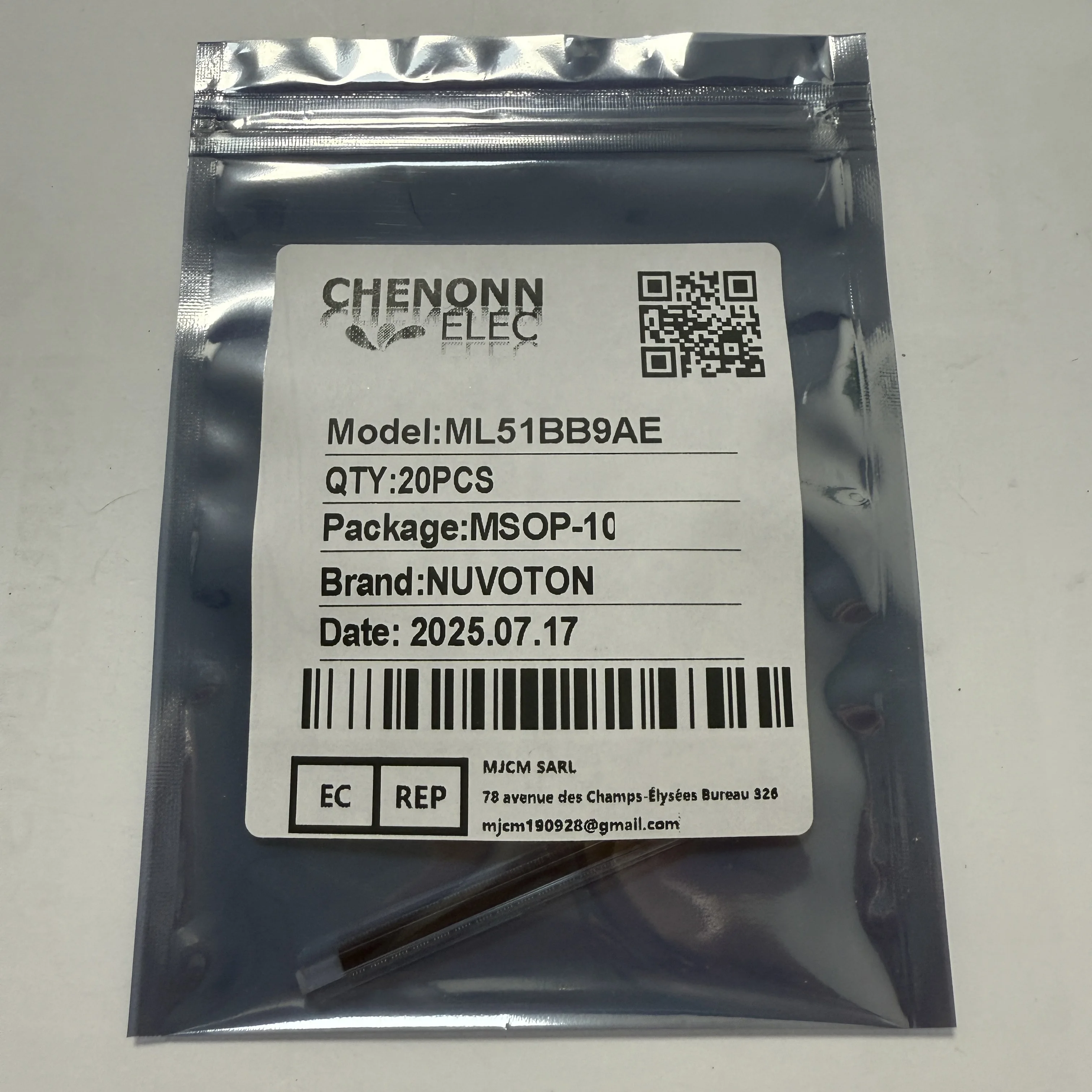 Microthoraclaqués MLuno, 20 pièces, BB9AE