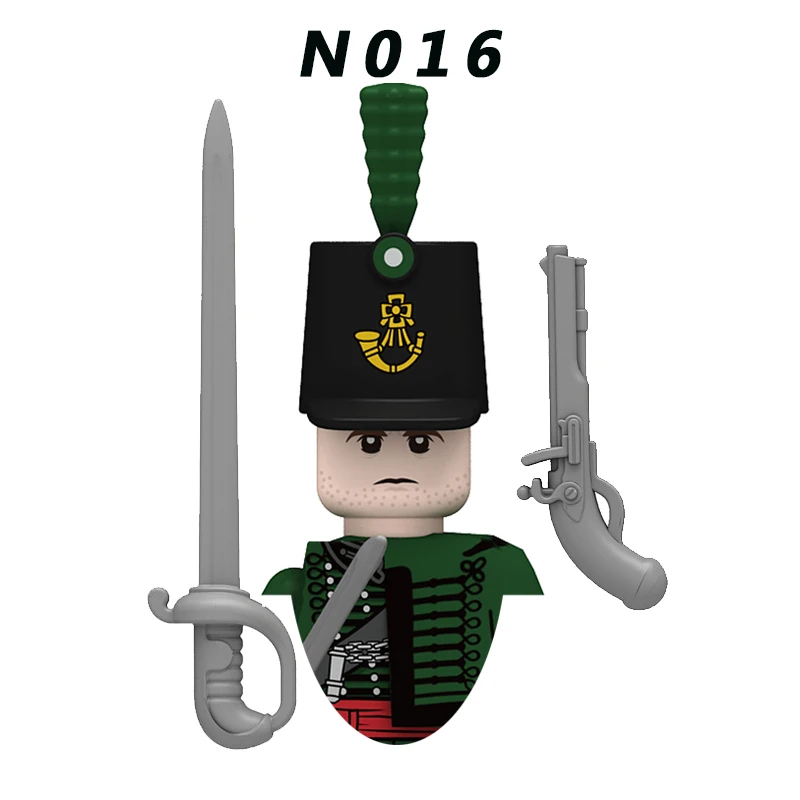 Napoleonic Wars Military Soldiers Building Blocks  WW2  Figures French British Fusilier Rifles Bagpiper Weapons Building Blacks